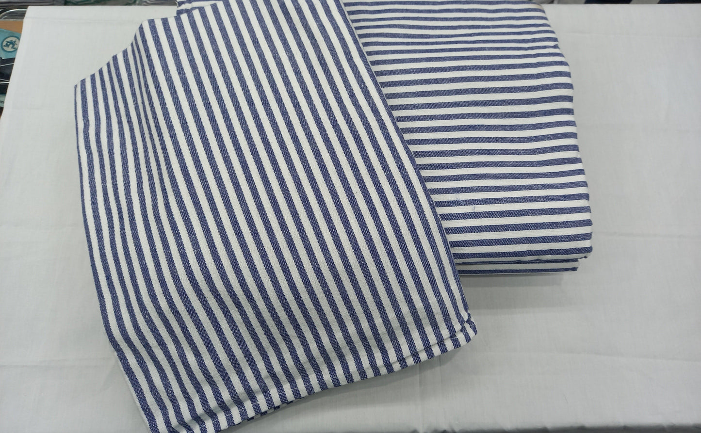 Hospital Bedsheet Blue & White Lining