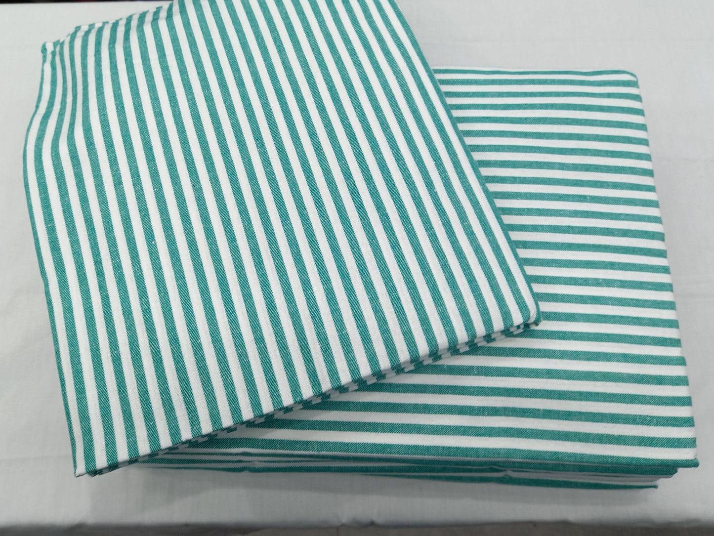 Hospital Bedsheet Green & White Lining