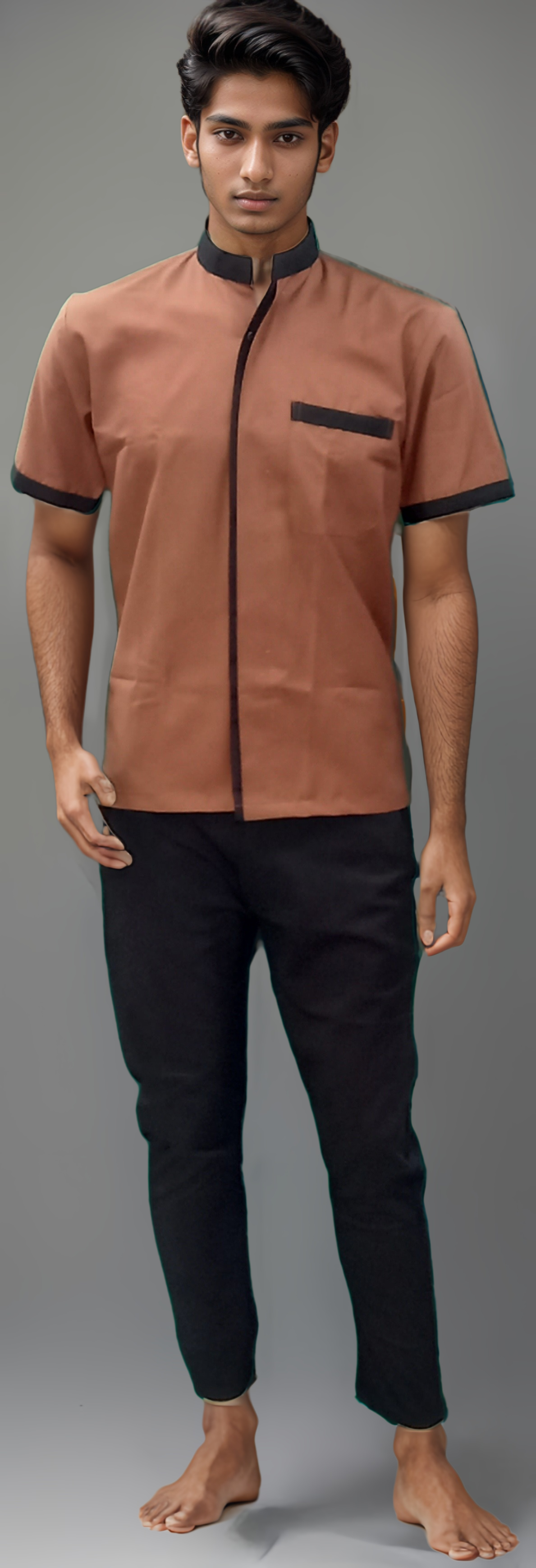 Helping Staff Shirt Rust - J R GARMENTS