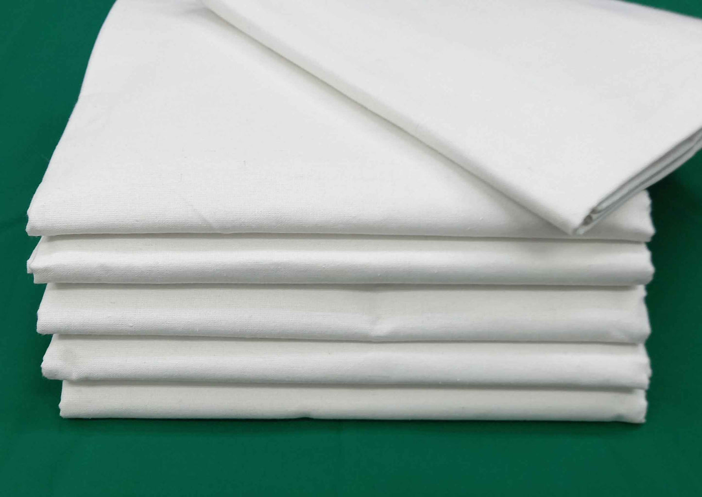 ICU Bedsheet White - Premium Quality Plain White Bedsheet for Hospital Use - J R GARMENTS