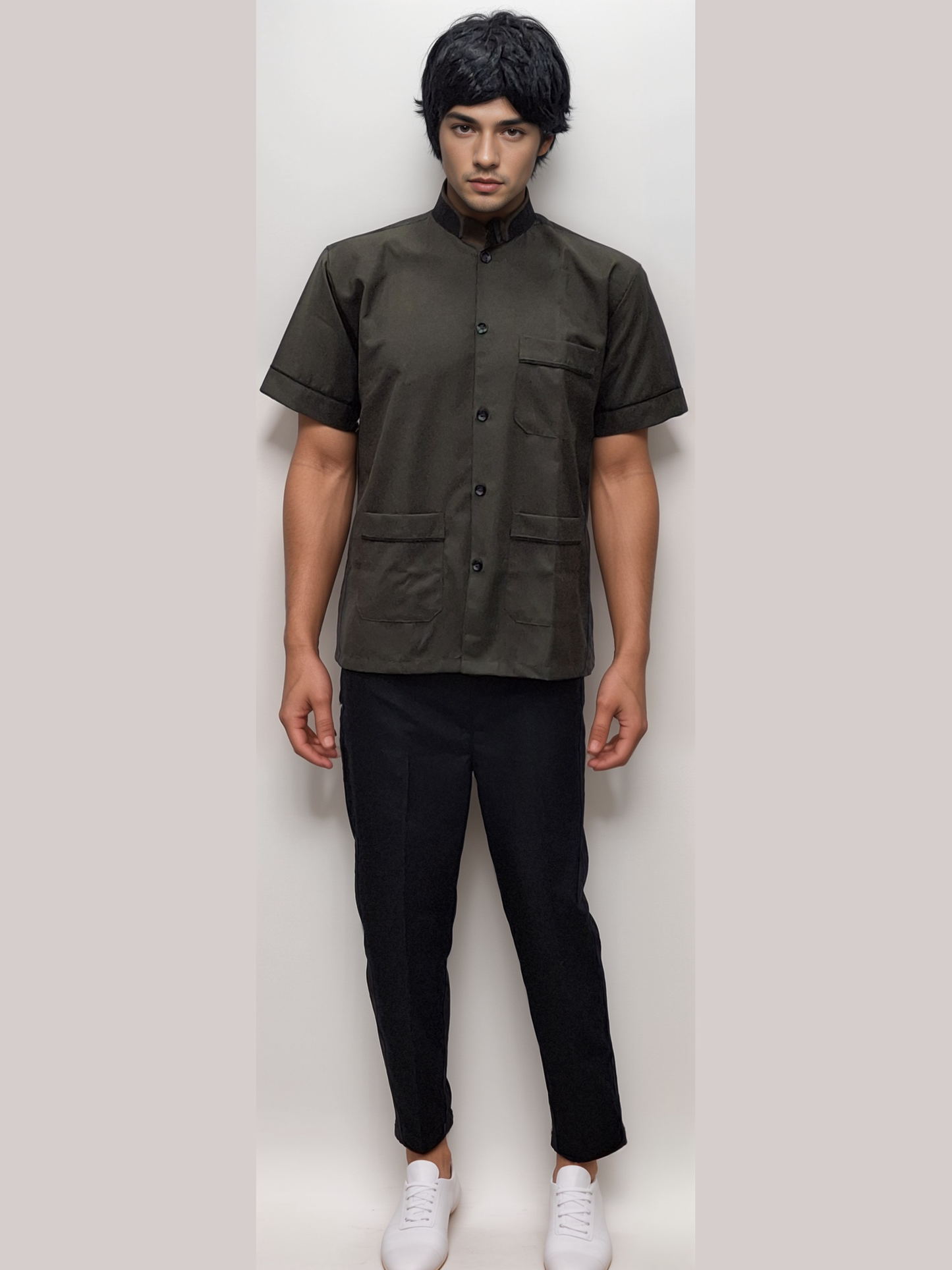 Helping Staff Shirt in Olive Green - Perfect for Your Team - J R GARMENTS