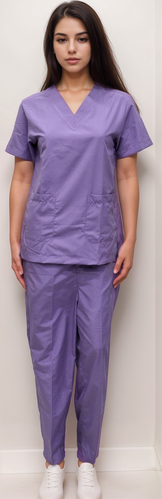 Scrub Dress Lavender - Stylish & Comfortable Medical Attire - J R GARMENTS