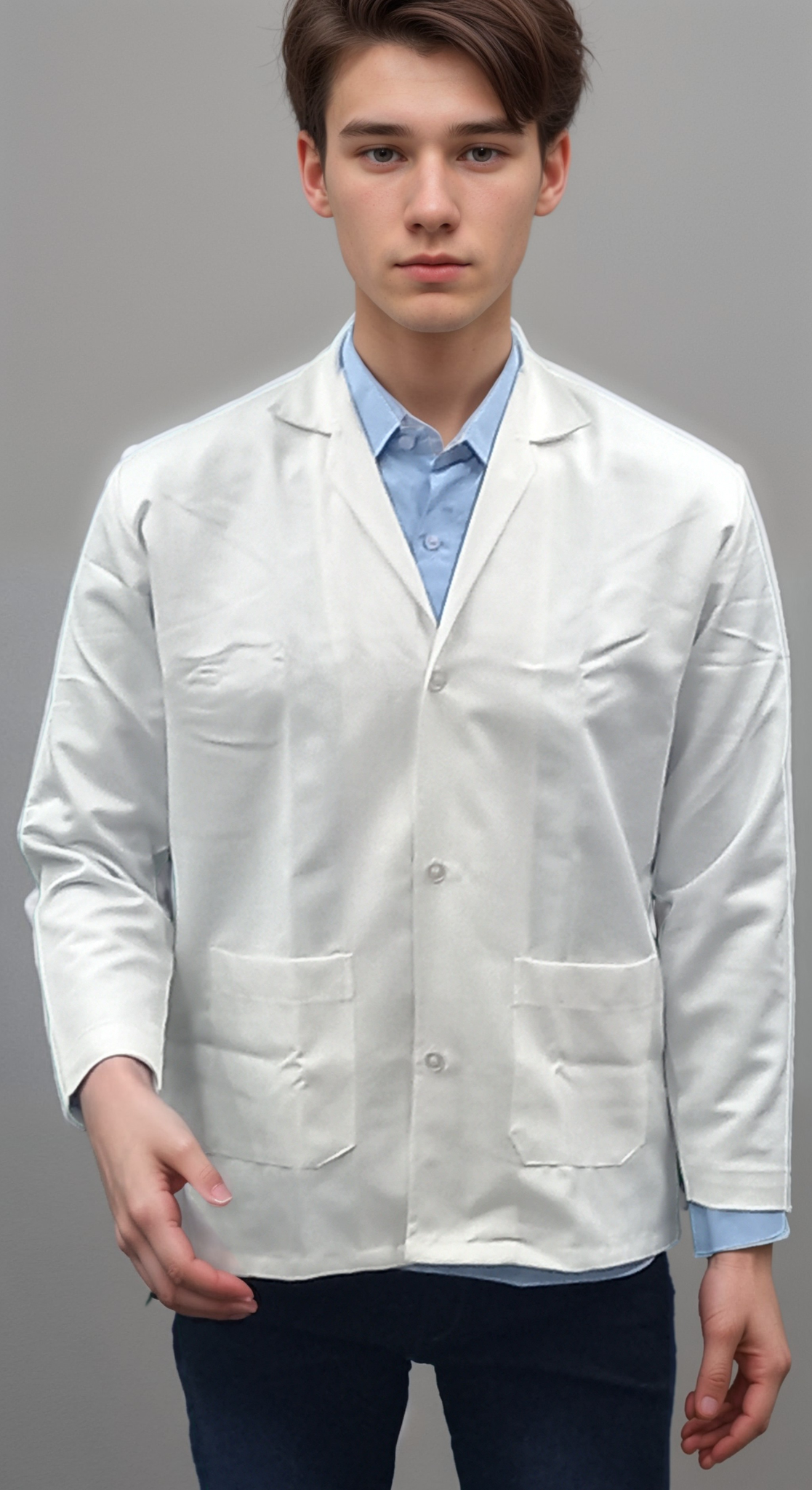 Apron Full Sleeves 3 Button - Premium Full Sleeve Apron for Ultimate Protection - J R GARMENTS