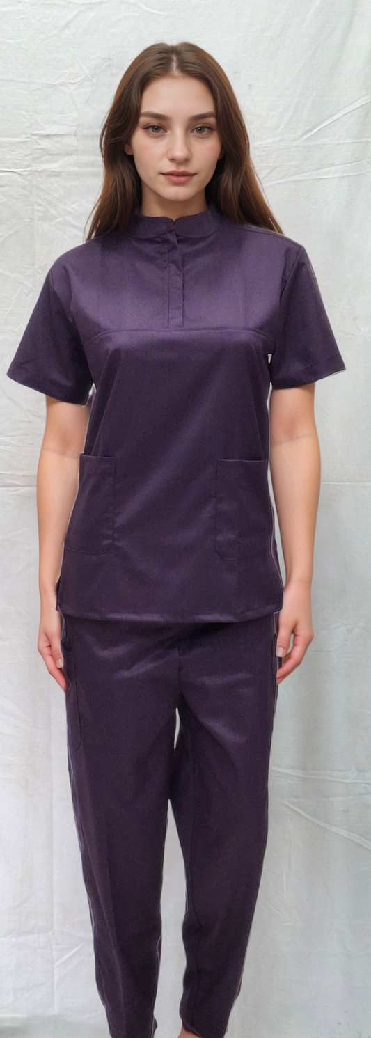 Scrubs Chinese Collar HICKORY for Ultimate Comfort and Style in Professional Wear - Chinese Collar Scrubs - J R GARMENTS