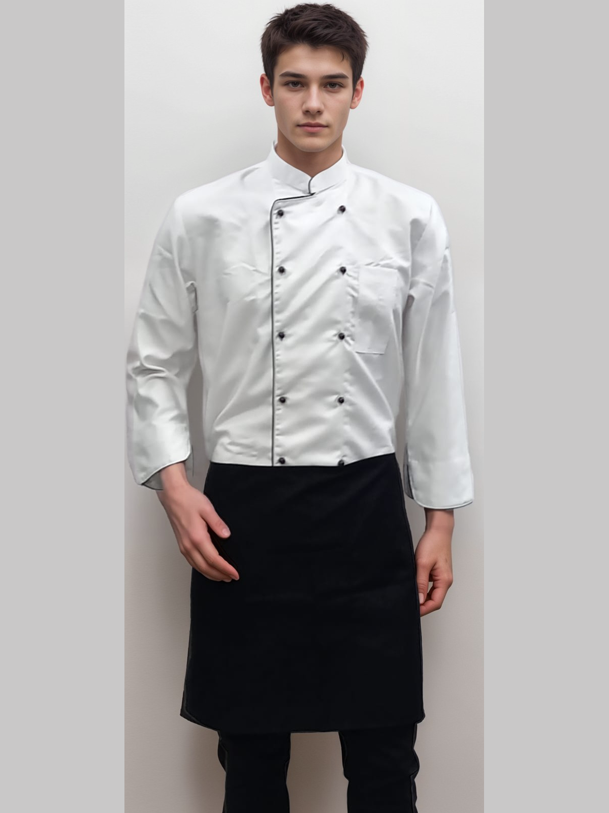 Kitchen Apron Half Black - Essential for Stylish Cooking and Baking with Half Black Kitchen Apron - J R GARMENTS