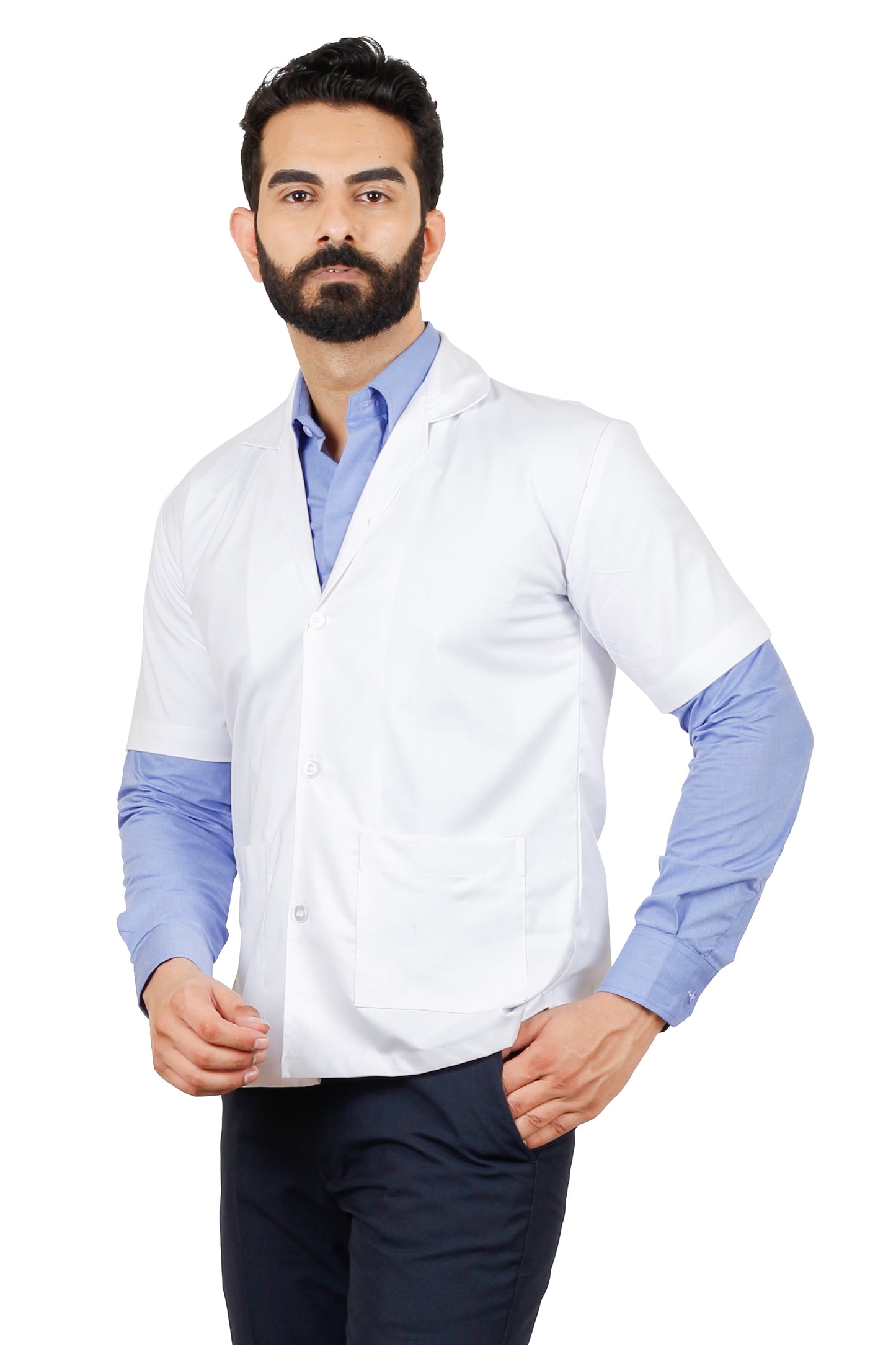 Apron Half Sleeves 3 Button