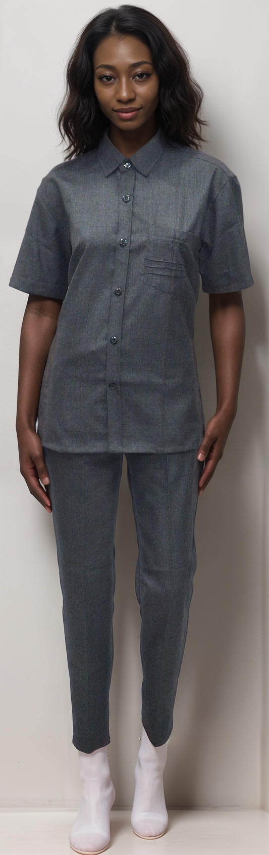 Safari Top Grey , Bouncer Shirt | HICKORY - J R GARMENTS