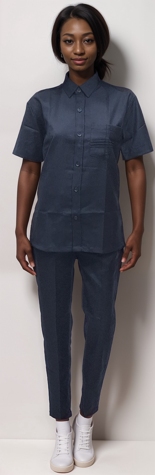 Safari Top Navy , Bouncer Shirt | HICKORY - J R GARMENTS