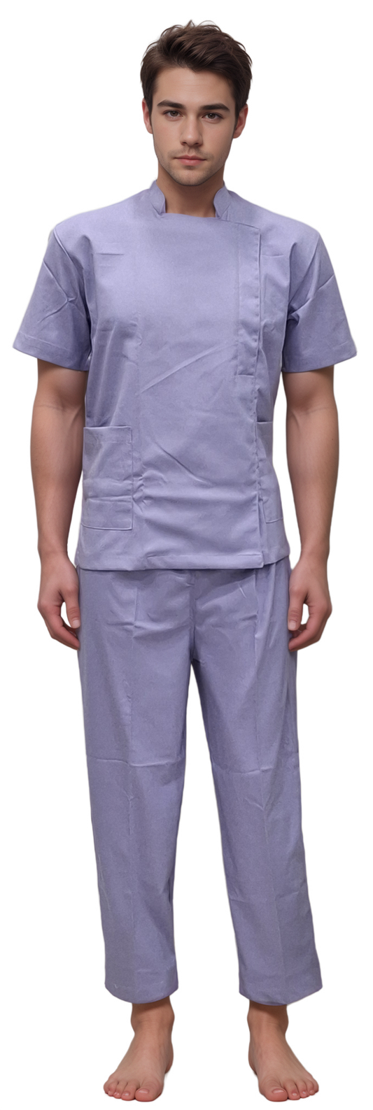 Stretchable Lilac Salon Uniform | Comfortable and Stylish Spa Wear by HICKORY