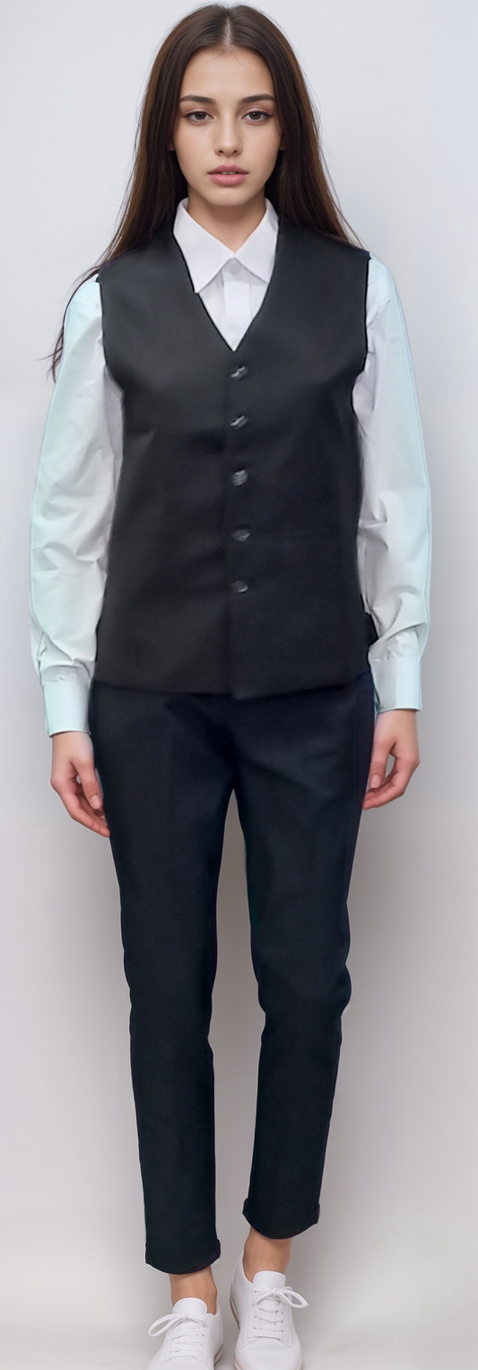 V Neck Jacket Black - J R GARMENTS