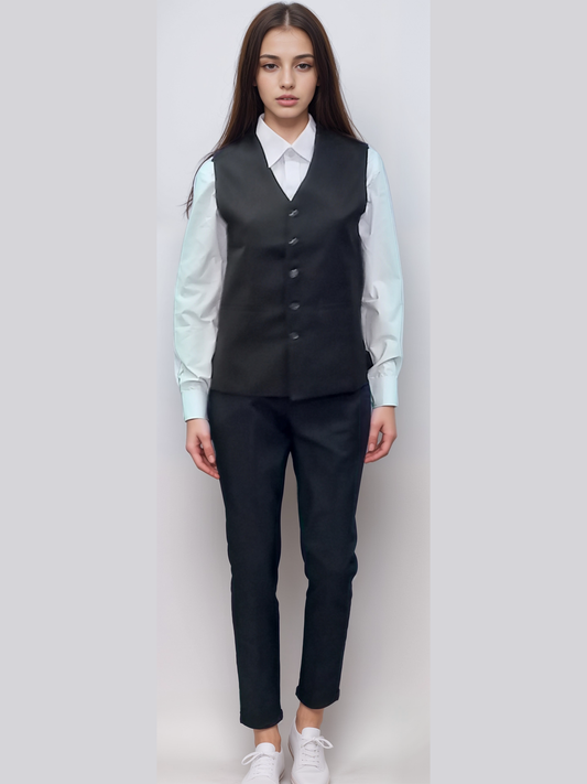 V Neck Jacket Black - J R GARMENTS