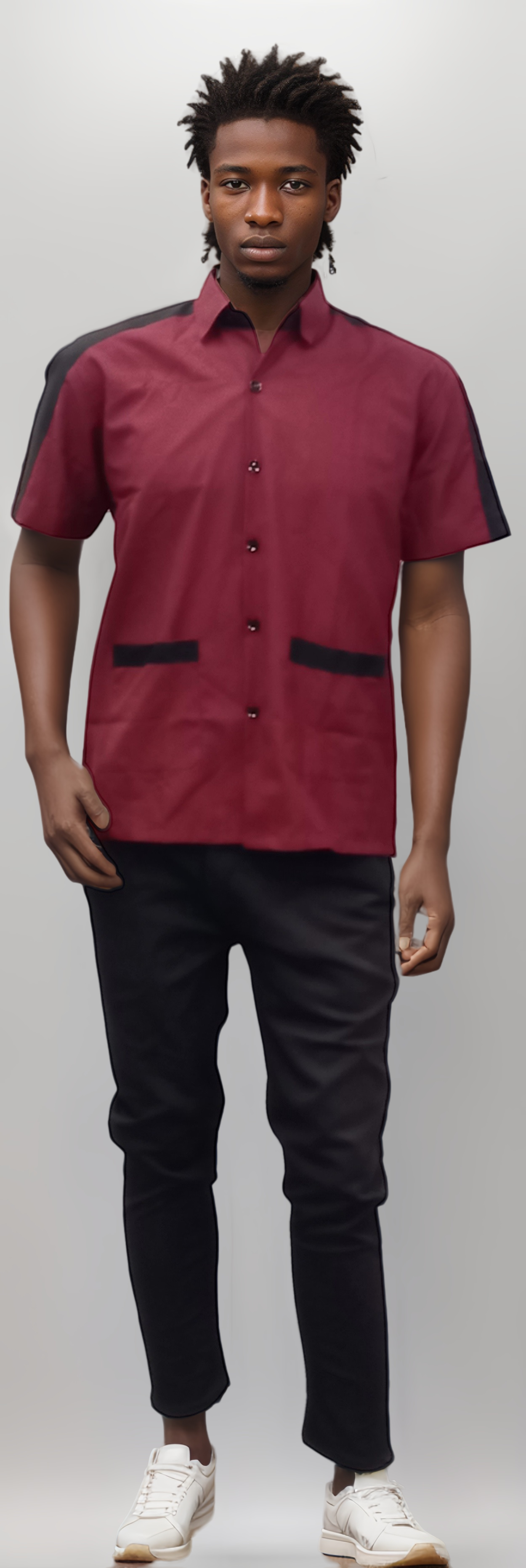 Helping Staff Shirt Maroon - J R GARMENTS
