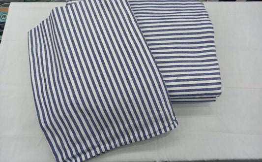 Hospital Bedsheet Blue & White Lining