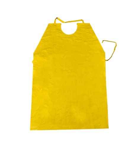 HICKORY Waterproof PVC Industrial Apron – Chemical & Acid Resistant (Yellow, 24×48 Inch)