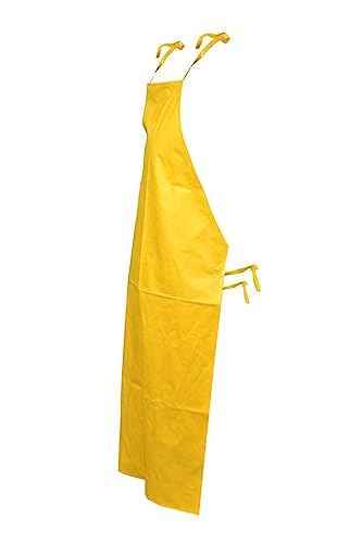 HICKORY Waterproof PVC Industrial Apron – Chemical & Acid Resistant (Yellow, 24×48 Inch)