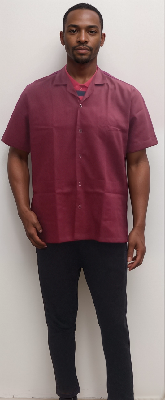 Apron Half Sleeves Maroon