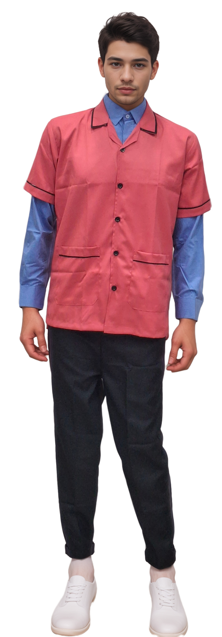 Apron Half Sleeves in Strawberry Colour - Perfect Half Sleeve Strawberry Apron