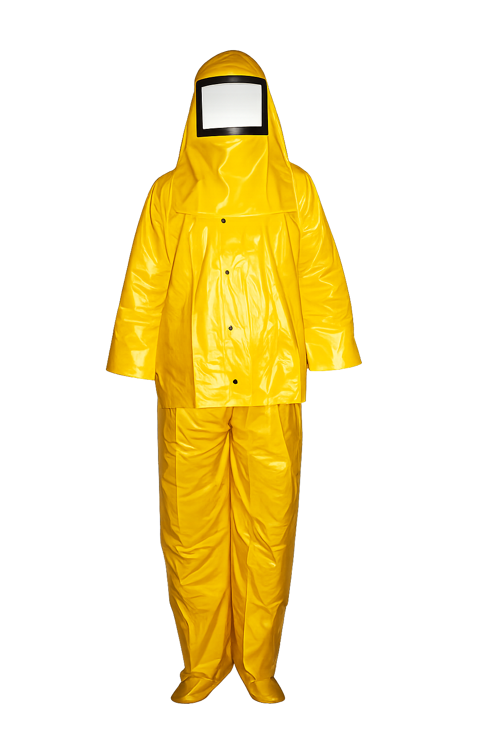 Chemical Yellow Safety Protection Suit | Full Body Chemical Safety Protection Set with Hood & Pant | Free Size, Ideal for Hazardous Environments