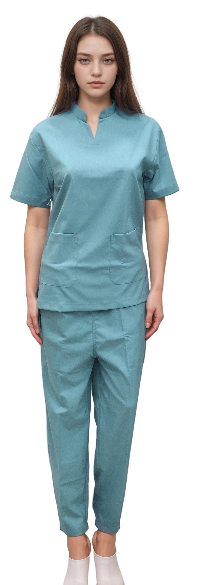 Stretchable Stand Collar Eucalyptus Doctor Wear by HICKORY