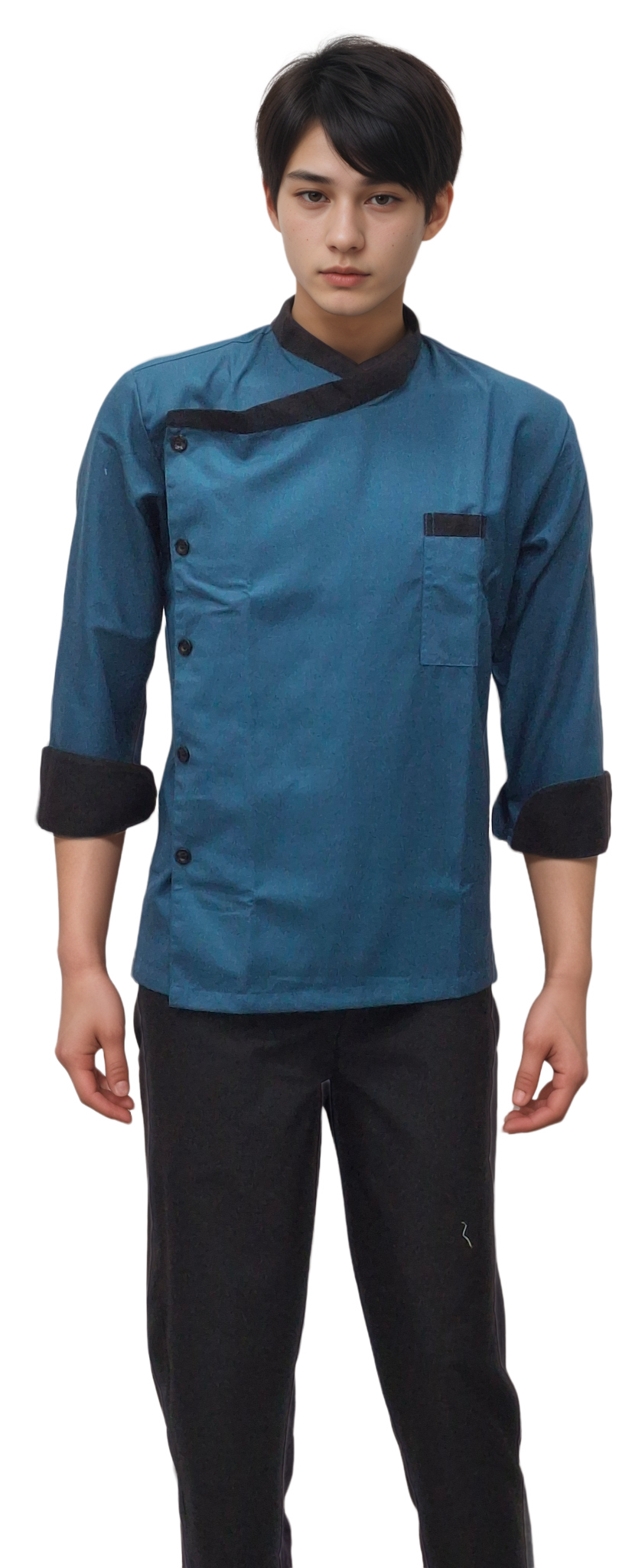Chef Coat Teal by HICKORY - Stylish Culinary Apparel - J R GARMENTS
