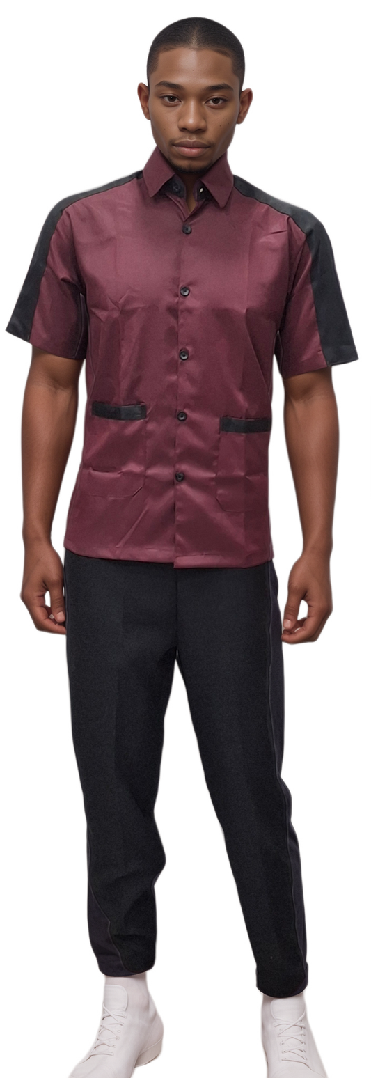 Helping Staff Shirt Maroon - Comfortable and Stylish Support Apparel - J R GARMENTS
