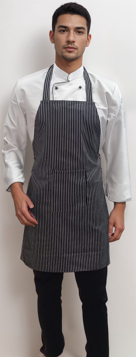 Kitchen Apron Black & White Lining