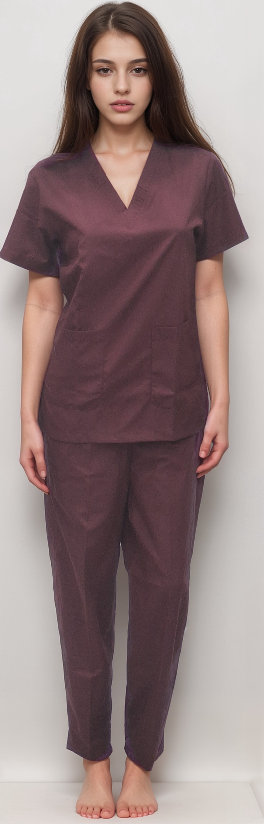 Scrub Dress Maroon
