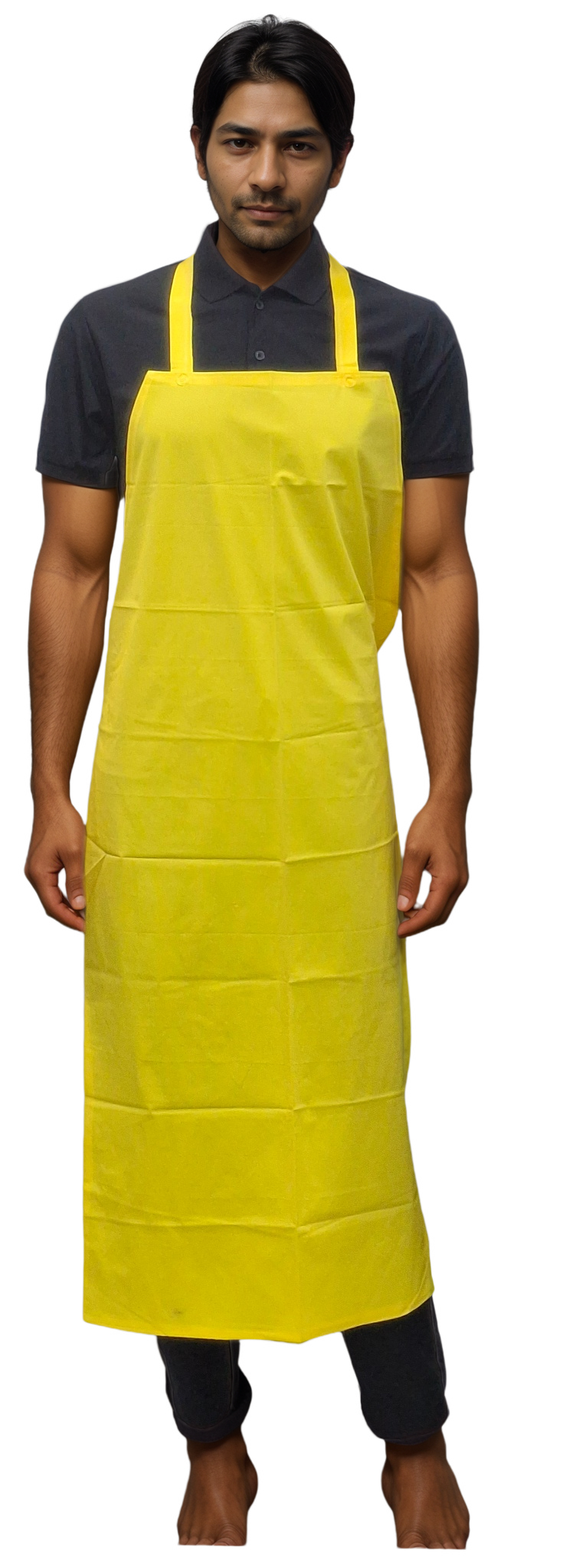 HICKORY Waterproof Industrial Apron - Chemical & Acid Resistant, Yellow, 24x48 Inch