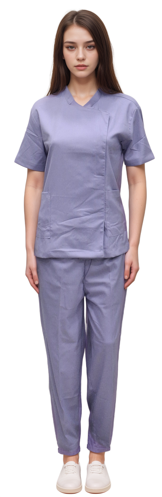 Stretchable Lilac Salon Uniform | Comfortable and Stylish Spa Wear by HICKORY