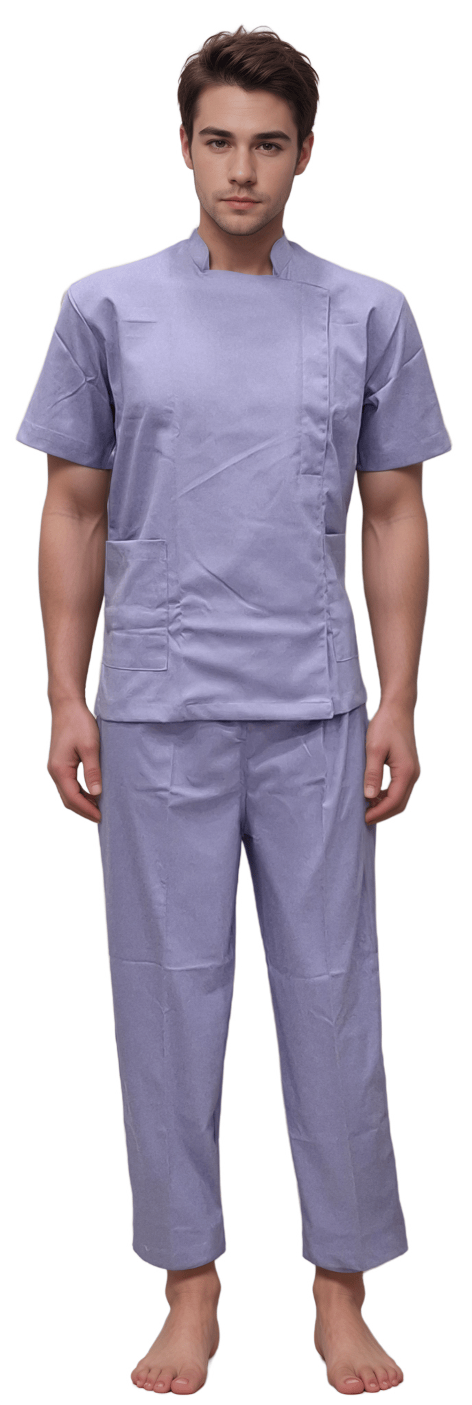 Stretchable Lilac Salon Uniform | Comfortable and Stylish Spa Wear by HICKORY