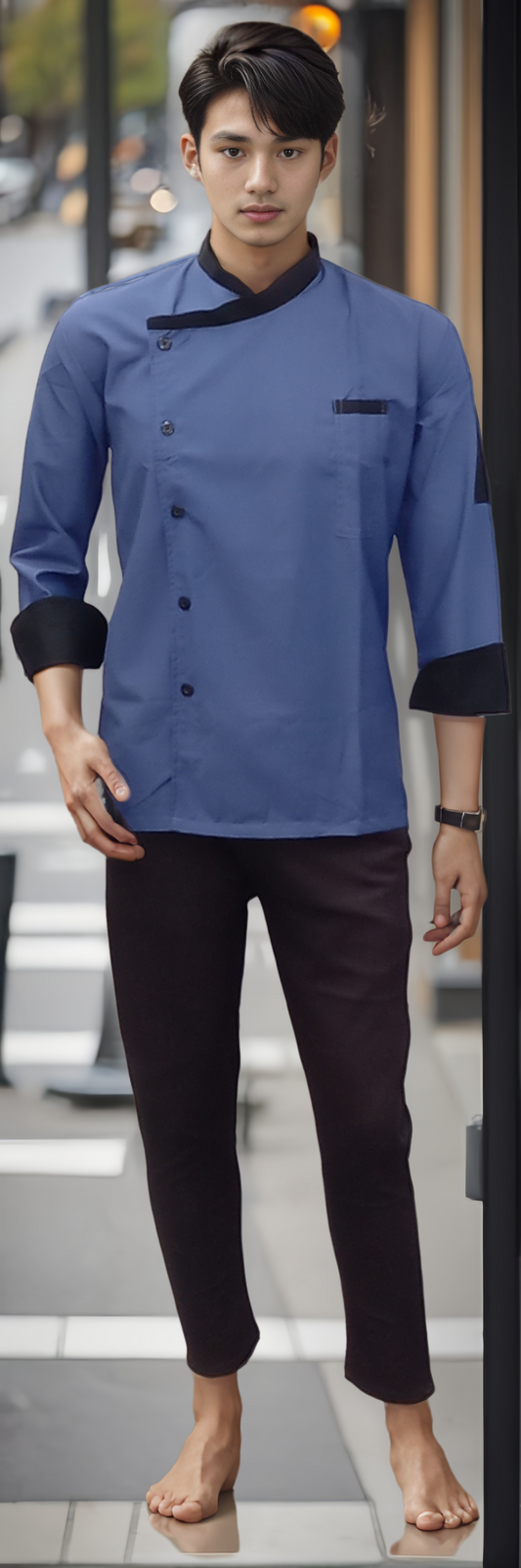 Chef Coat Full Sleeves Science Blue